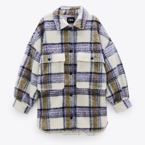 Zara Oversized Plaid Shacket - Picture 3 of 4